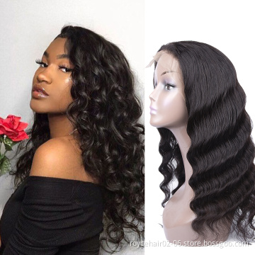 100% Brazilian Mink Human Hair Vendor, Cheap 150% Density Loose Wave Raw Human Hair 13x6 Transparent Lace Front Wig